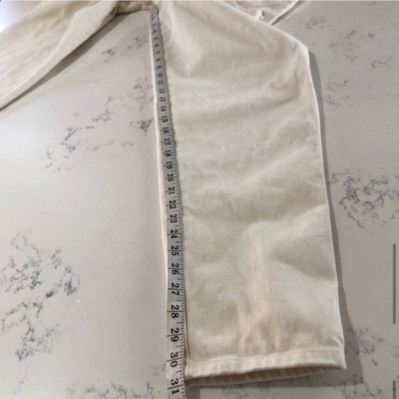 Zena Jean Cream High-Waisted Wide-Leg jeans - Picture 11 of 15